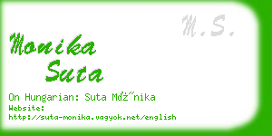 monika suta business card